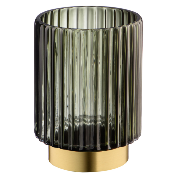 Декоративная ваза из цветного стекла с золотым напылением МАГАМАКС, цвет: серый CSA-10M купить онлайн