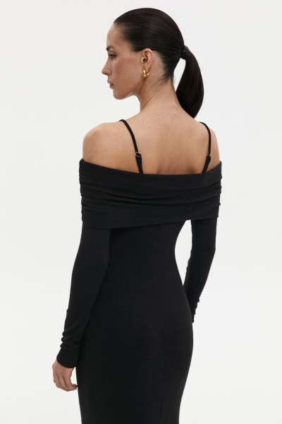 Платье с драпировкой на плечах Charmstore  купить онлайн