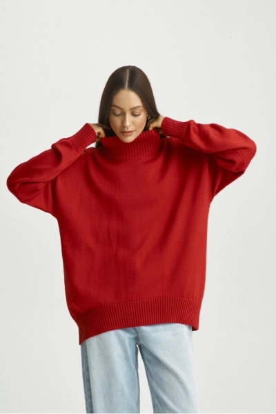 Свитер Cotton Red Erist store, цвет: красный, НФ-00000447 купить онлайн