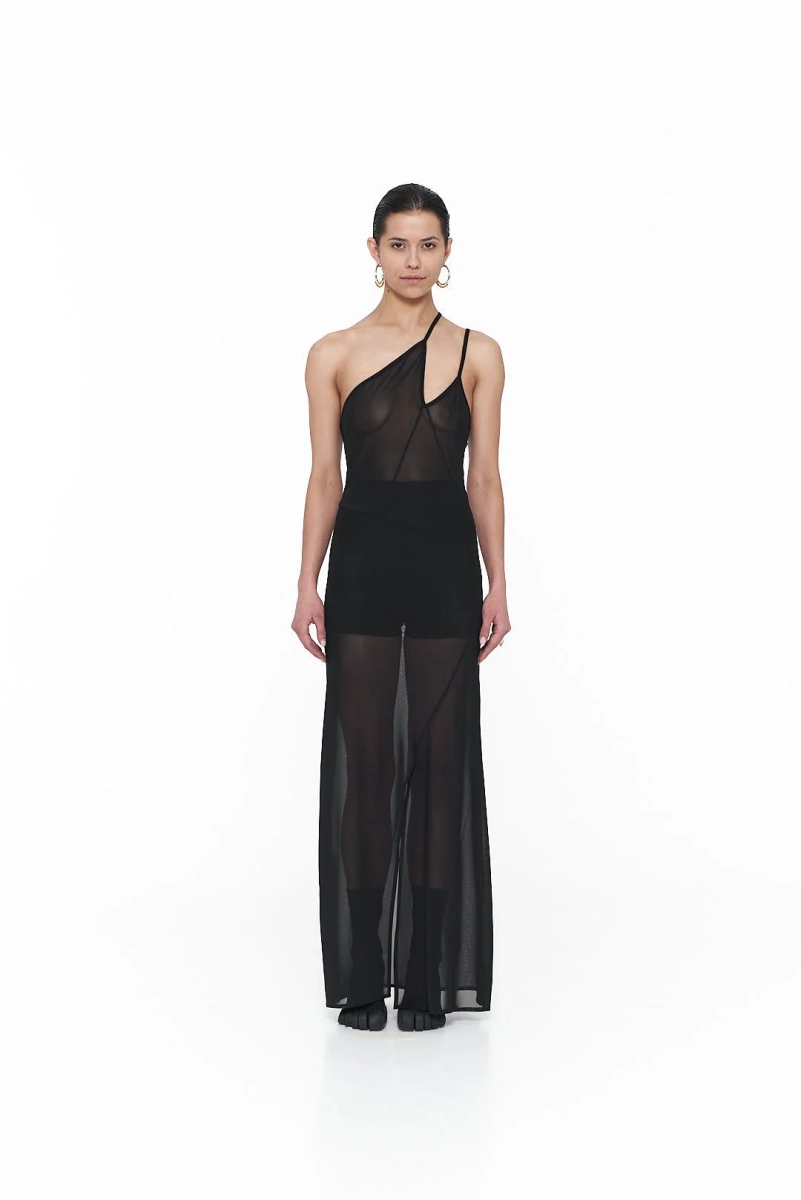 Платье-комбинация “gloss” evening collection’24 CAPPAREL.21est, цвет: Чёрный, CAP.320.94.1 со скидкой купить онлайн