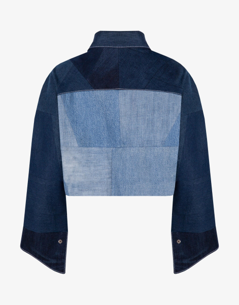 Пэчворк куртка с регланом-кокеткой RISHI  купить онлайн