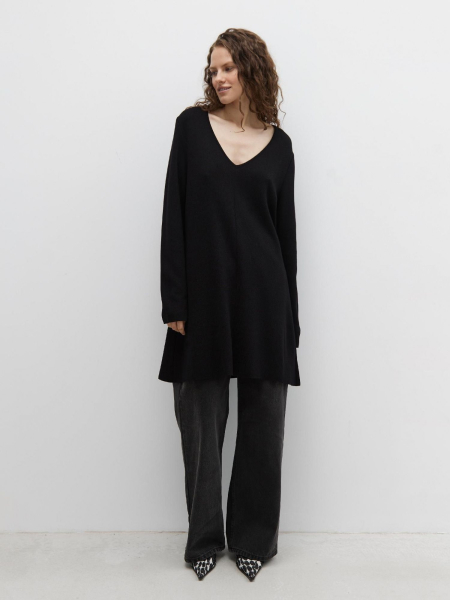Лаконичное платье из вискозы с мериносом AroundClother&Knitwear  купить онлайн