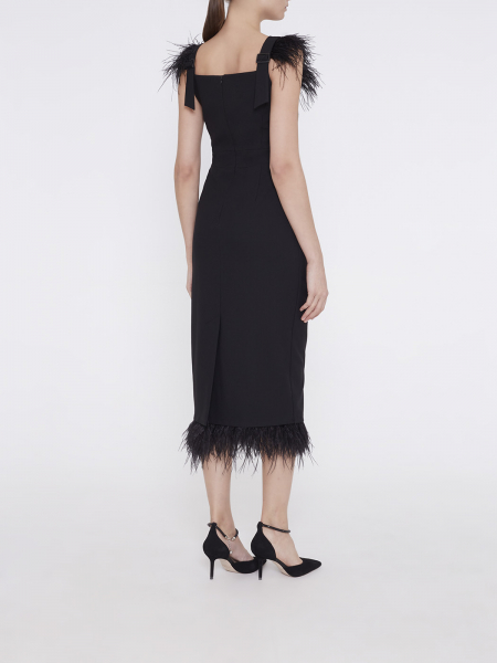 Платье обтягивающее с перьями I.B.W. ED021 купить онлайн