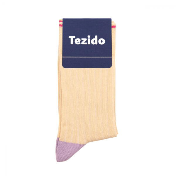 Носки в рубчик Tezido, цвет: бежевый Т2507,36-40 купить онлайн