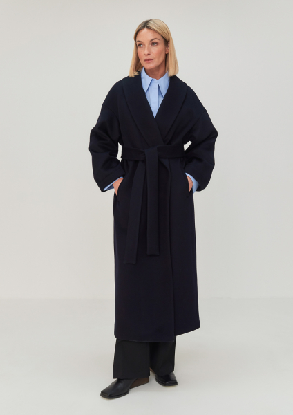 Пальто-халат (черно-синий) LAPLANDIA cl-0051-b купить онлайн