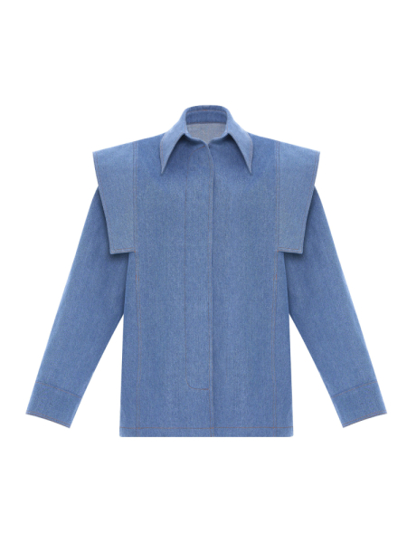 Рубашка Деним ULLACODE, цвет: темно-голубой, U060324/1 купить онлайн