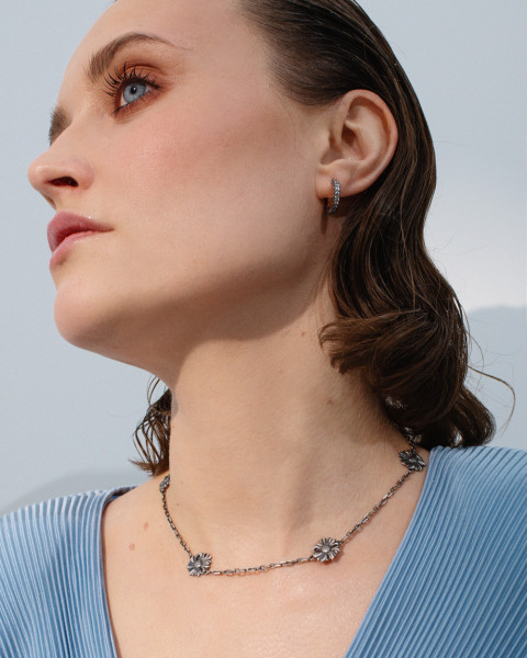 Колье Календула my future jewelry, цвет: серебро, K28-8 купить онлайн