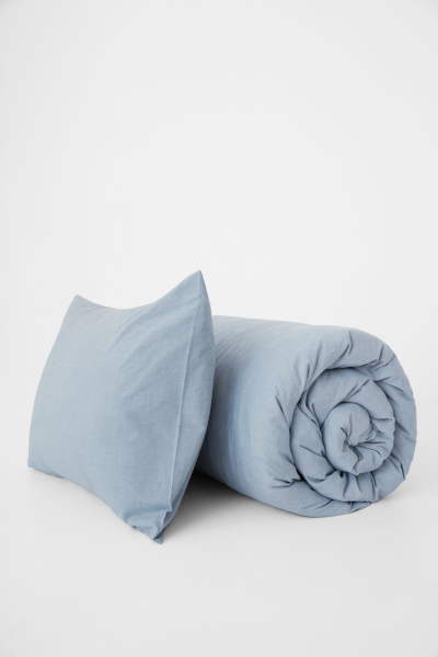 Простыня Melange Blue-gray (на резинке) MORФEUS  купить онлайн