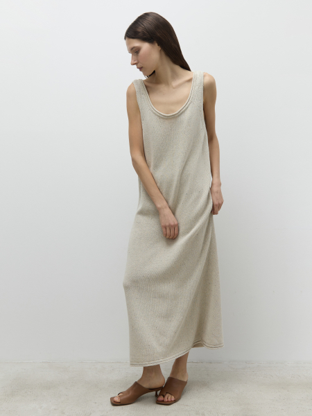 Сарафан миди из переработанного хлопка AroundClothes&Knitwear  купить онлайн