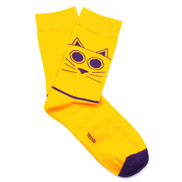 Носки желтый котенок Tezido  купить онлайн