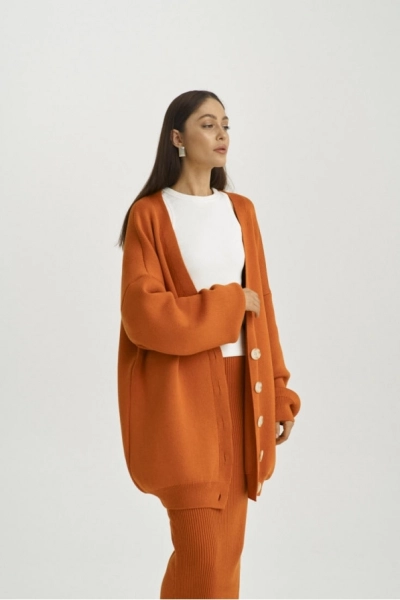 Кардиган Cotton Apricot Erist store, цвет: оранжевый, НФ-00001188 купить онлайн