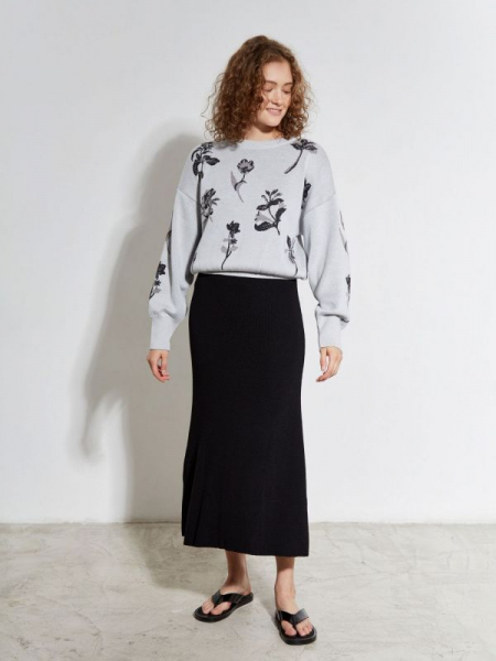 Джемпер с принтом цветы AroundClother&Knitwear 219_40 купить онлайн