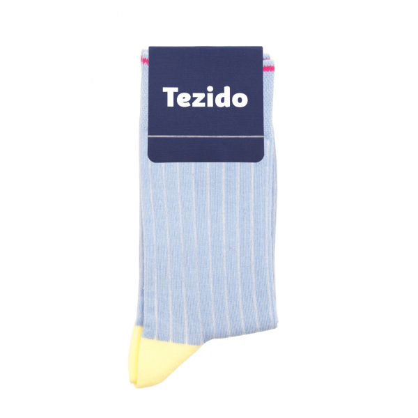 Носки в рубчик Tezido, цвет: небесно-голубой Т2506,36-40 купить онлайн