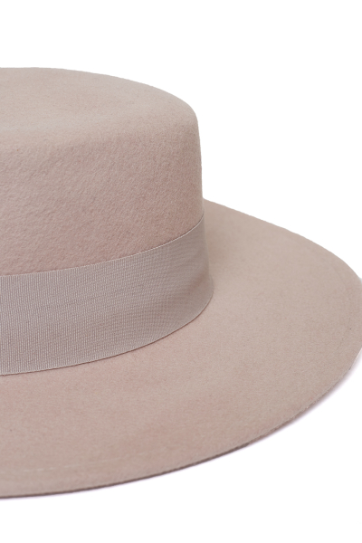 Шляпа канотье фетровая с лентой Canotier, цвет: серо-лиловый  купить онлайн