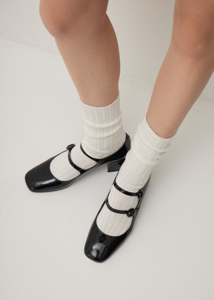 Высокие носки с кашемиром Nice One, цвет: молочный 1001721 купить онлайн