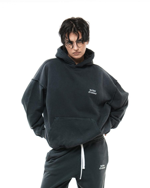 Худи Hoodie «Liberté d’expression» Brûler d'Amour, цвет: Graphite, BS2402C-3006-31 купить онлайн