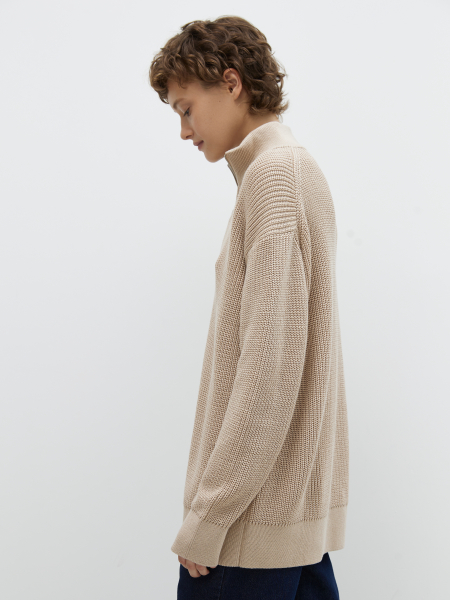 Джемпер с молнией из хлопка AroundClother&Knitwear  купить онлайн