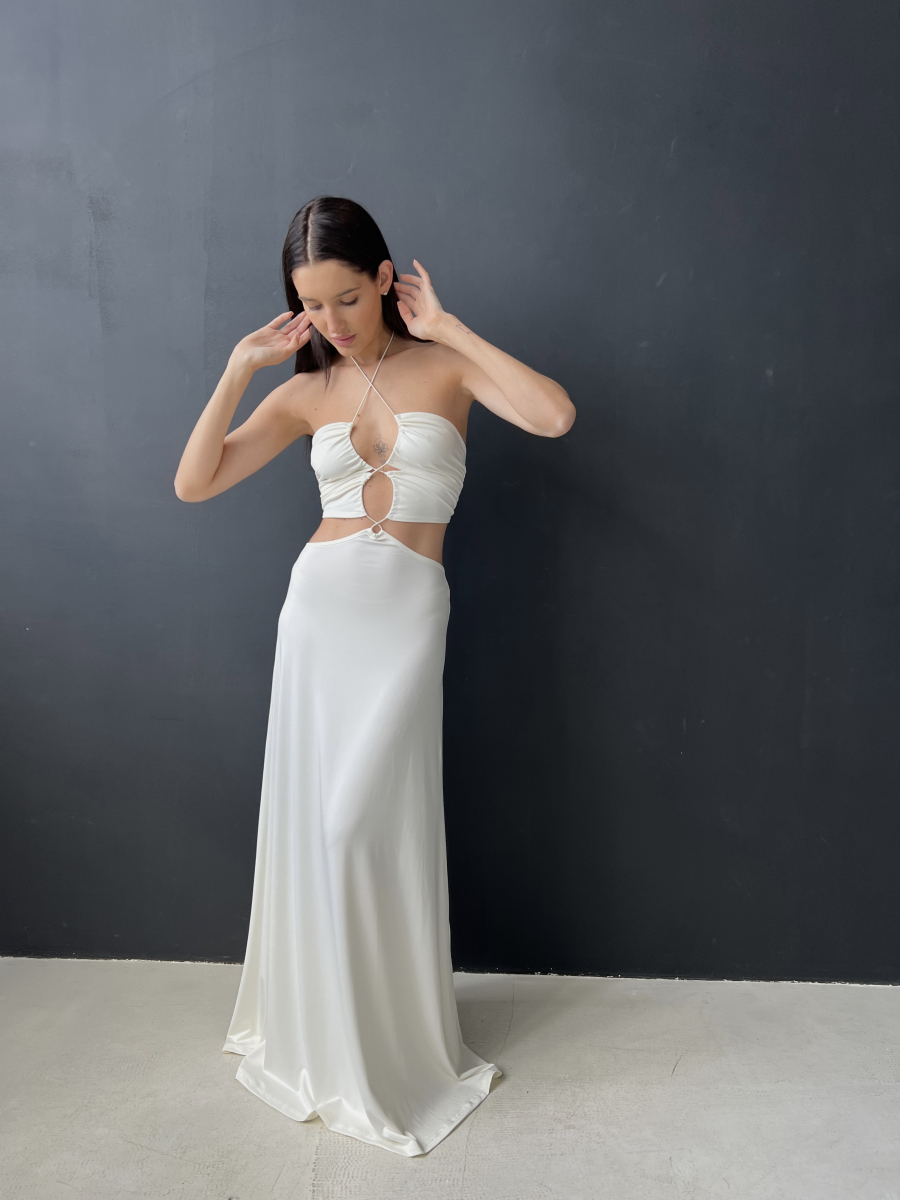 Платье-халтер с изящными завязками на груди Ricoco со скидкой  купить онлайн