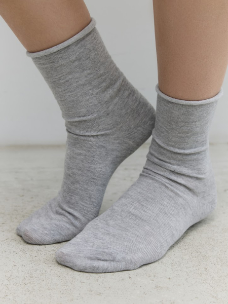Носки с мягким краем AROUND, цвет: светло-серый меланж 1_05CV03 купить онлайн
