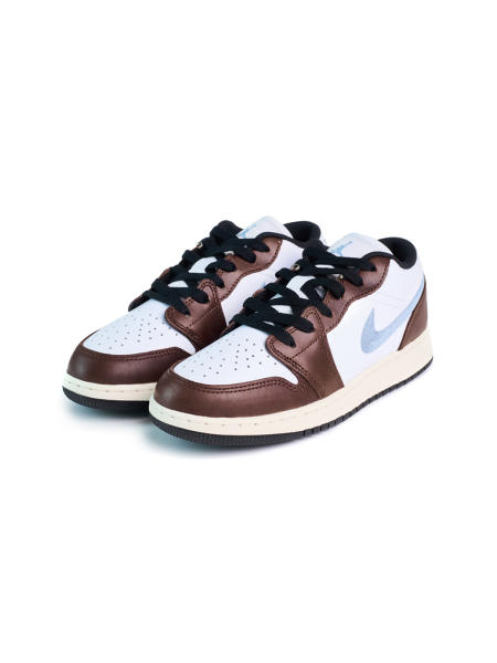 Кроссовки подростковые Jordan 1 Low SE "Mocha Blue Grey" NKDADDYS SNEAKERS, цвет: белый FQ8156-142 купить онлайн