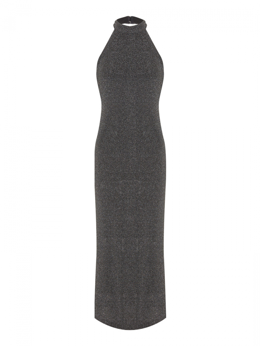 Платье с открытой спиной (Цвет: черный) (L, черный)