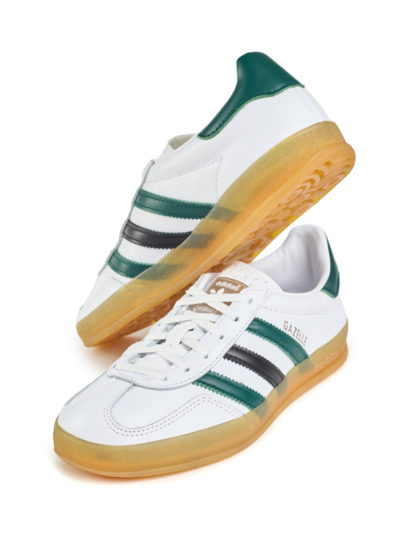 Кроссовки женские Adidas Gazelle Indoor "White Collegiate Green" NKDADDYS SNEAKERS, цвет: белый IE2957 |новая коллекция купить онлайн