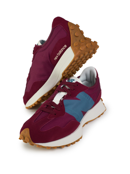 Кроссовки мужские New Balance 327 "Garnet Natural Indigo Gum" NKDADDYS SNEAKERS, цвет: Бордовый MS327HE1 купить онлайн