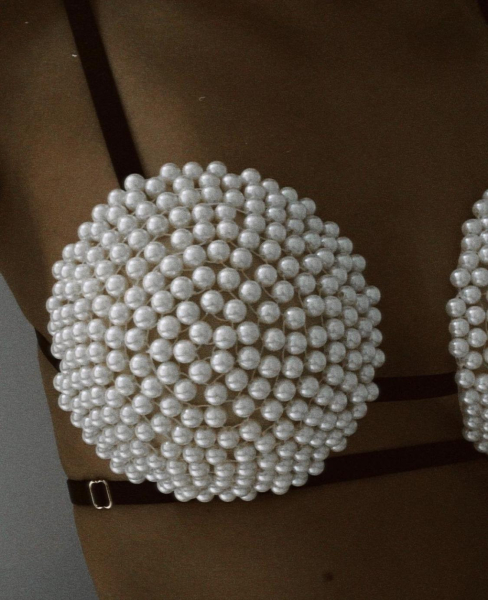 Топ "Pearl" Persephóna, цвет: жемчуг,  со скидкой купить онлайн