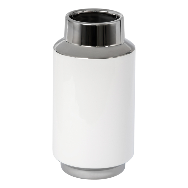 Декоративная ваза Контраст МАГАМАКС, цвет: белый с серебром Cha11-M купить онлайн