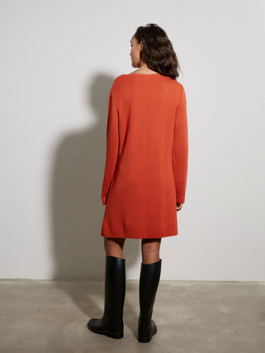 Лаконичное платье из вискозы с мериносом AroundClother&Knitwear 2230_44 купить онлайн