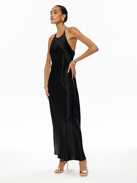 Платье-халтер макси SELFMADE 32961122/BLK купить онлайн