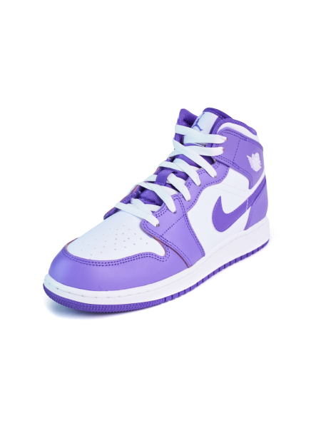 Кроссовки подростковые Jordan 1 Mid "Purple Venom" NKDADDYS SNEAKERS, цвет: фиолетовый DQ8423-511 купить онлайн