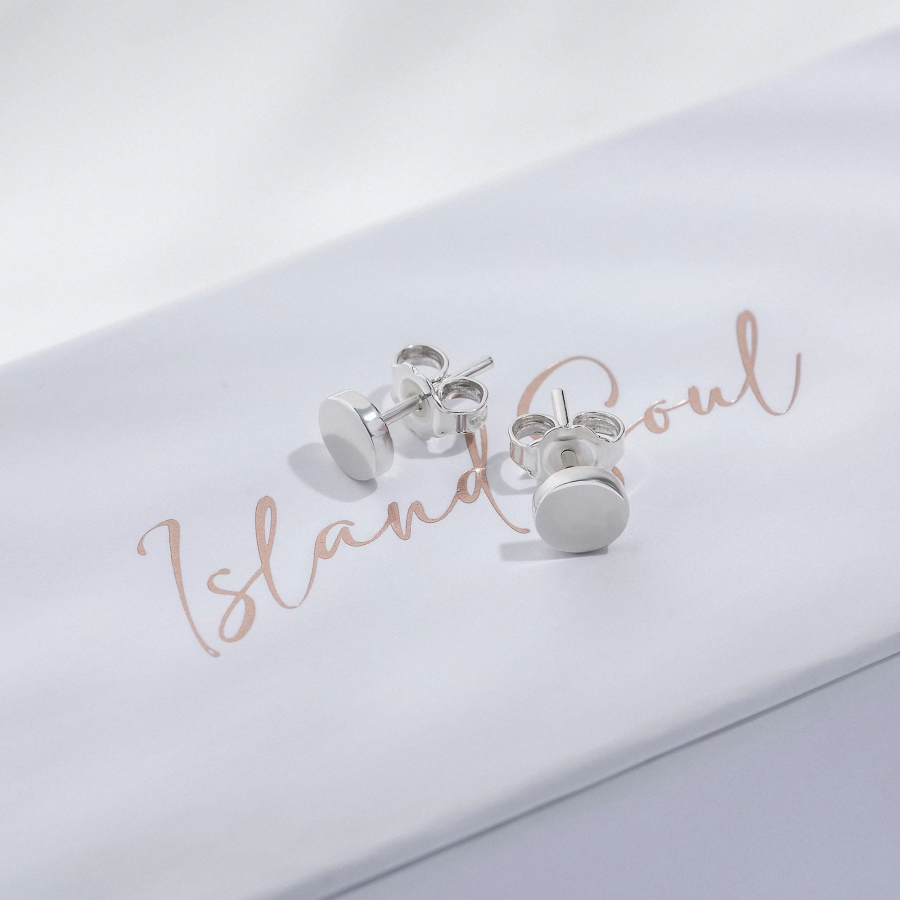 Гвоздики серебряные мини круги Island Soul, цвет: серебро, 04-00-0011 купить онлайн