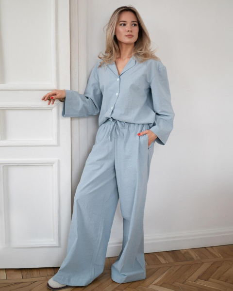 Пижама женская с брюками OLVI HOME, цвет: ICE  купить онлайн