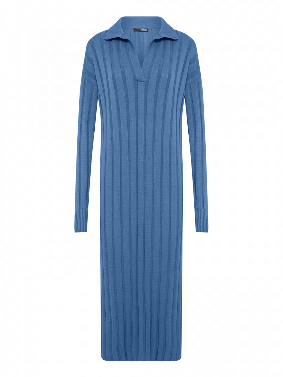 Платье-поло (синий) (OS, синий)