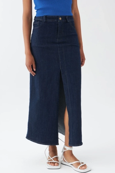 Юбка-миди джинсовая с разрезом INSPIRE  купить онлайн