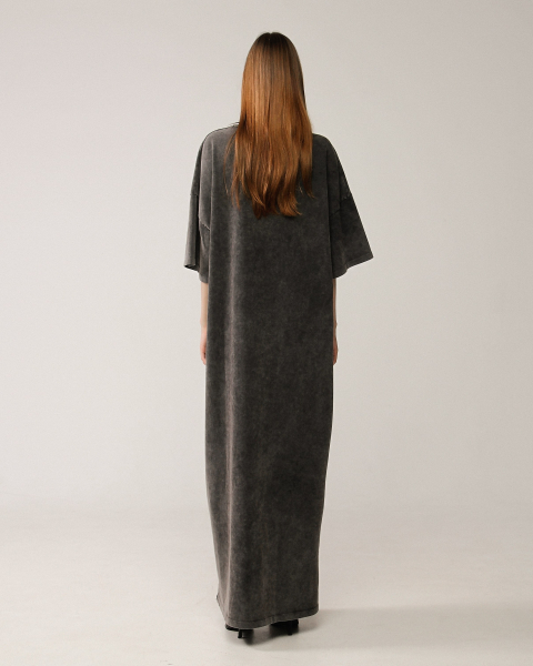 Платье-футболка с лого ASYA SEMYONOVA, цвет: темно-серый, 00-00002235 купить онлайн