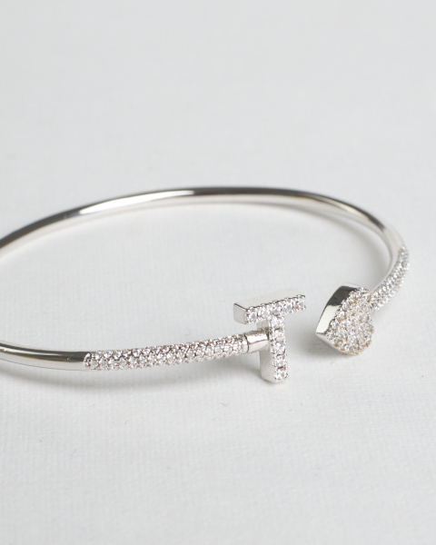 Браслет-манжета Diamond silver T ÁMOXY b0146 купить онлайн