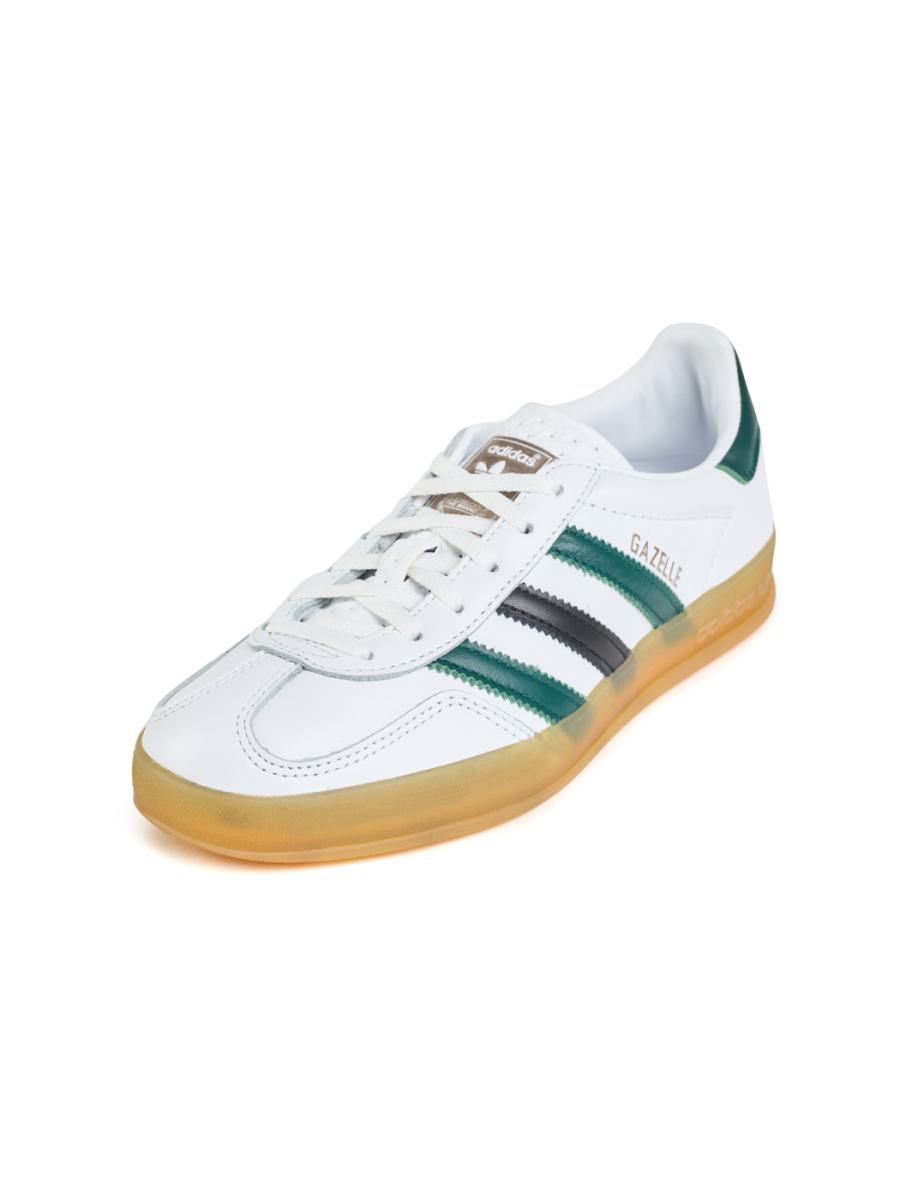 Кроссовки женские Adidas Gazelle Indoor "White Collegiate Green" NKDADDYS SNEAKERS, цвет: белый IE2957 |новая коллекция купить онлайн