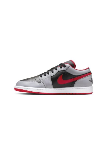 Кроссовки мужские Jordan 1 Low "Black Light Smoke Grey Gum Red" NKDADDYS SNEAKERS, цвет: серый 553558-060 купить онлайн