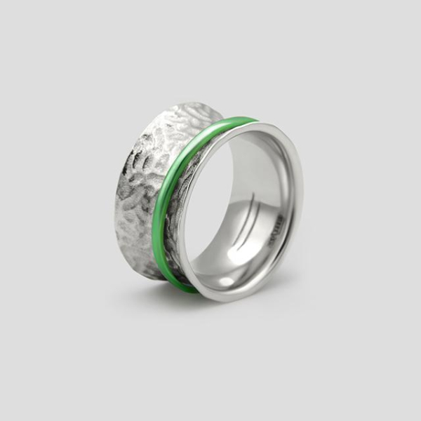 Кольцо Orbit Colour green 11 Jewellery, цвет: серебро, 01-50-0051 купить онлайн