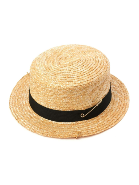 Шляпа канотье соломенная с пирсингом и цепью Canotier Кс5л пцб купить онлайн