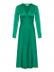 Платье из атласа с V-образным вырезом (Цвет: зеленый) (M, зеленый)