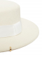 Шляпа канотье фетровая с лентой, пирсингом и цепью Canotier  купить онлайн