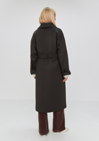 Пальто из шерсти и кашемира (шоколад) LAPLANDIA cl-0018-b купить онлайн