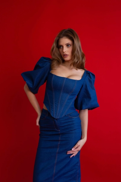 Юбка джинсовая Ariel VISTERIYA corsets  купить онлайн