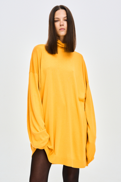 Лонгслив удлиненный NAKED by Aleko MUSTARD Label .B, цвет: mustard Kn.03.3.1039MD |новая коллекция купить онлайн