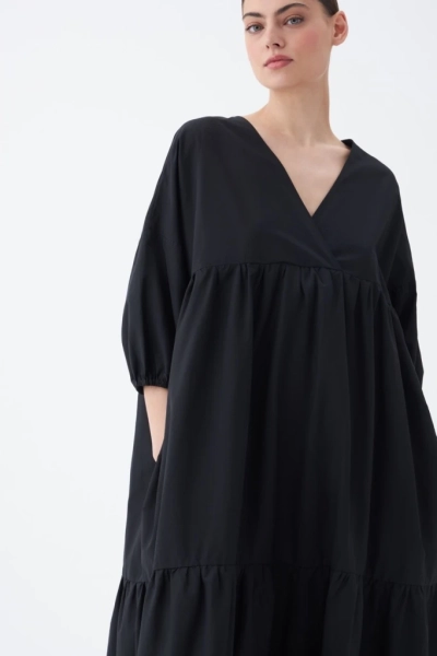 Платье-миди ярусное с V-вырезом INSPIRE  купить онлайн