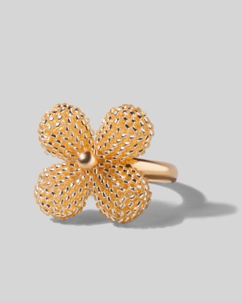 Кольцо Beaded Flower Golden alvaar  купить онлайн