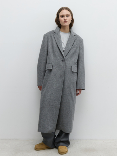 Пальто строгое из шерсти AROUND  купить онлайн